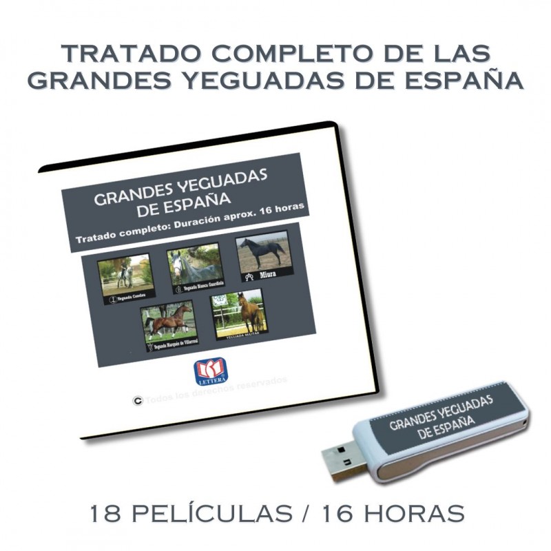 PENDRIVE GRANDES YEGUADAS DE ESPAÑA 18 CAPÍTULOS + 3 LIBROS